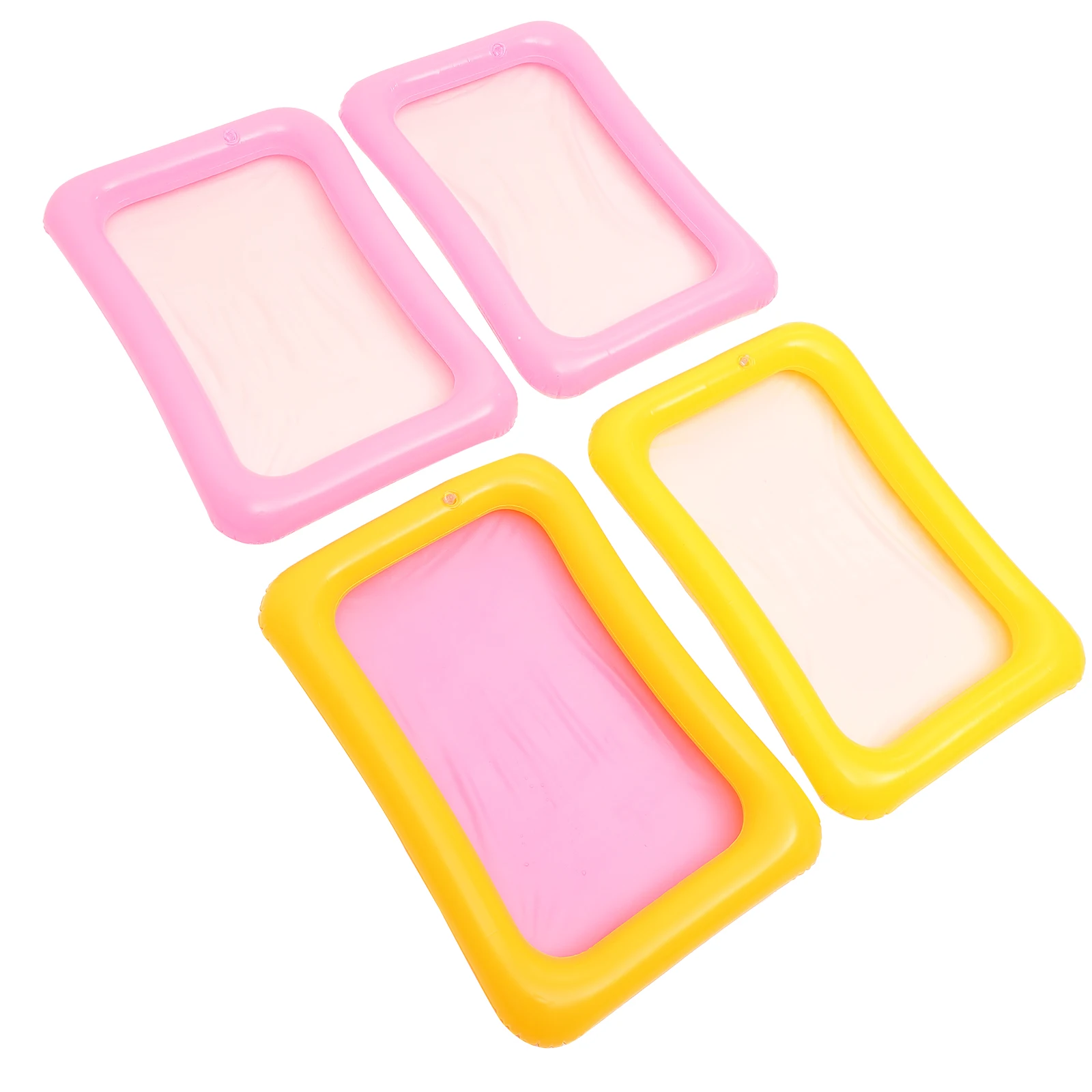 

4 Pcs Ice Bar Sand Toys 60x45cm PVC Beach Children'S Sand Tool Tray Kids Pool Party Smooth Mixed Colors