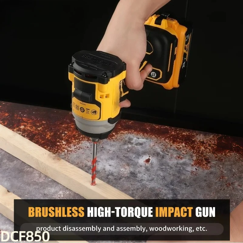 مفتاح ربط لاسلكي قابل لإعادة الشحن من Fit DCF850 Dewalt، بطارية ليثيوم كهربائية، أدوات كهربائية، عزم دوران كبير 20 فولت