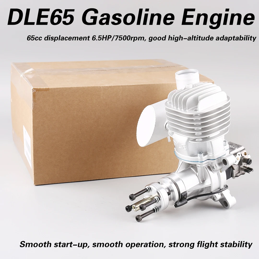 DLE65CC DLE65 RC Gas Engine Single Cylinder Two Stroke Natural Air Cooling Hand Pull Start for FPV RC Airplane