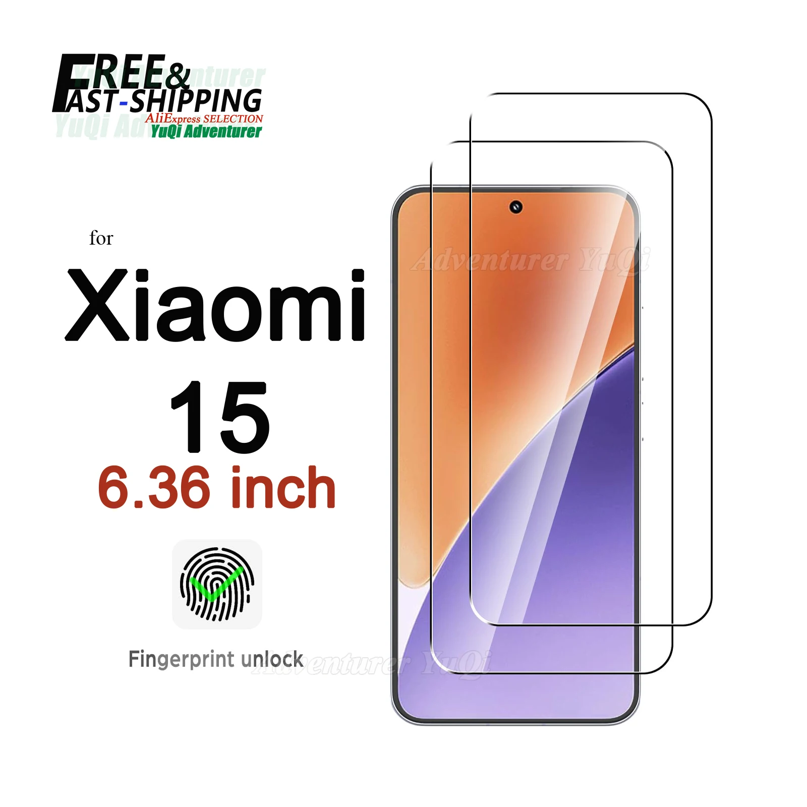 Screen Protector For Xiaomi Mi 15 6.36 inch Tempered Glass HD Crystal Mica 9H Anti Scratch Case Friendly Clear