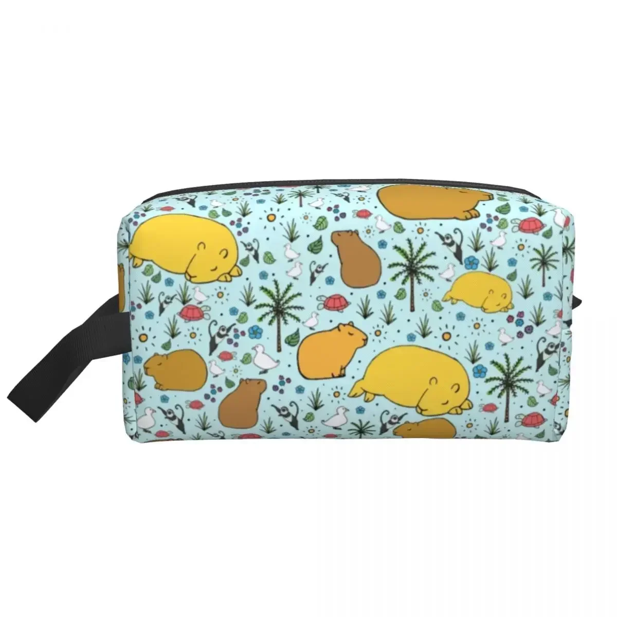 Kawaii Capybaras Pet Travel Toiletry Bag for Women Capybara  Of America Cosmetic Makeup Bag Beauty Storage Dopp Kit