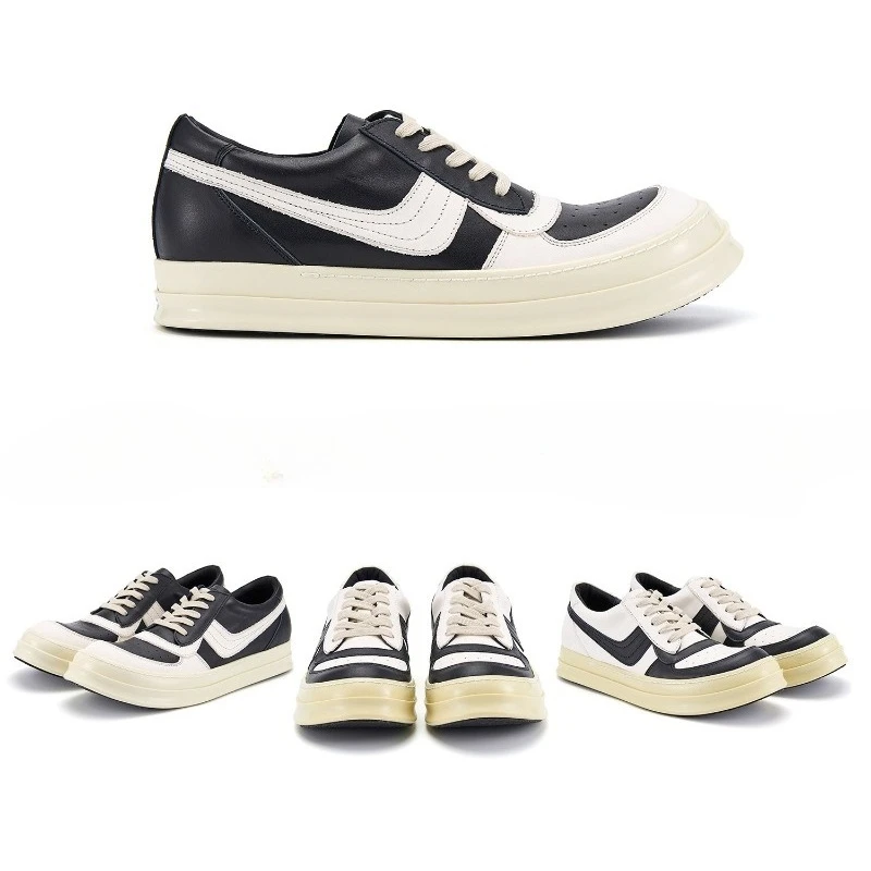 for ROG RO Large Hook Low-Top Black and White Shoes Cowhide Vibe Original Dark Archive