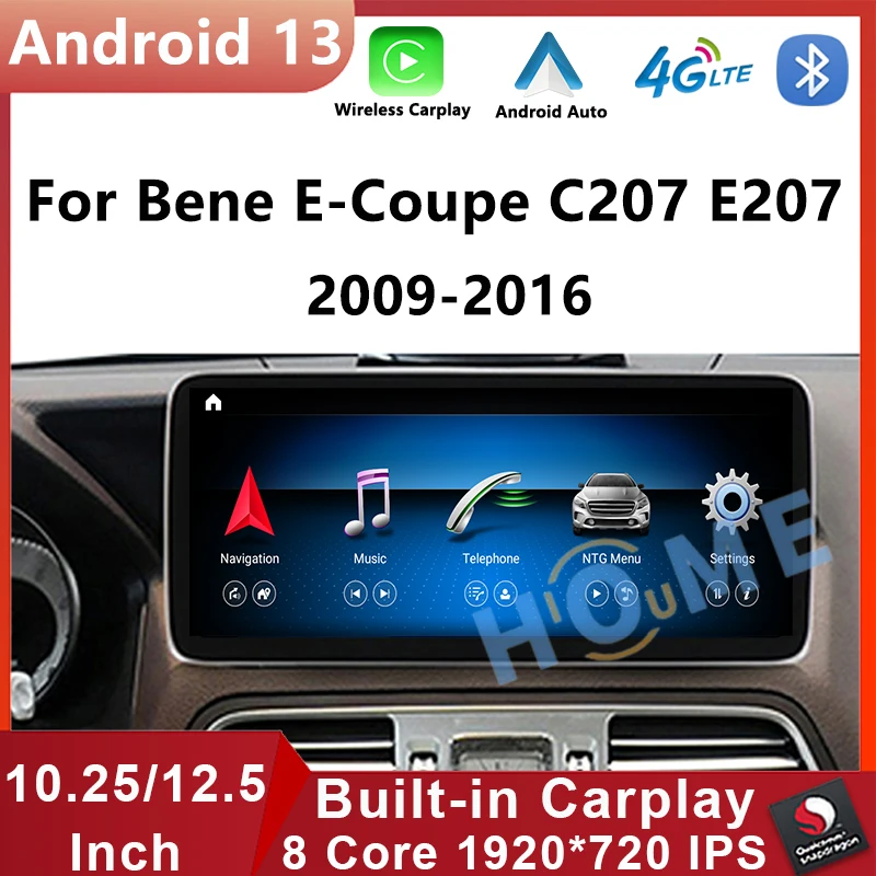 

Android 13 System For Mercedes Benz E Coupe C207 E207 A207 W207 Car Video Player GPS Navigation Multimedia 4G BT Carplay AUTO