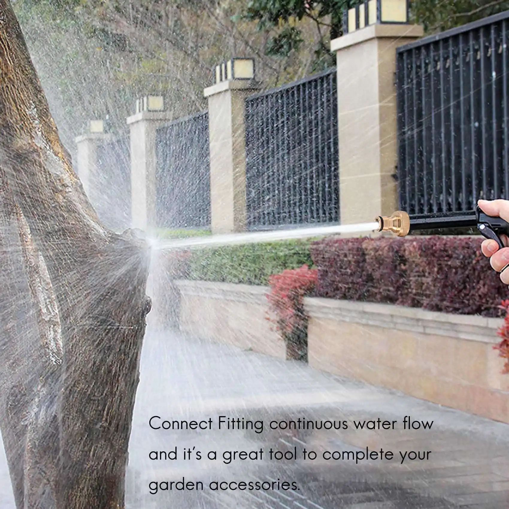 SEWS-4Pcs Garden Water Hose Pipe Fitting Tap Male Faucet Connectors, Garden Hose Quick Connect Fittings 3/4 Inch