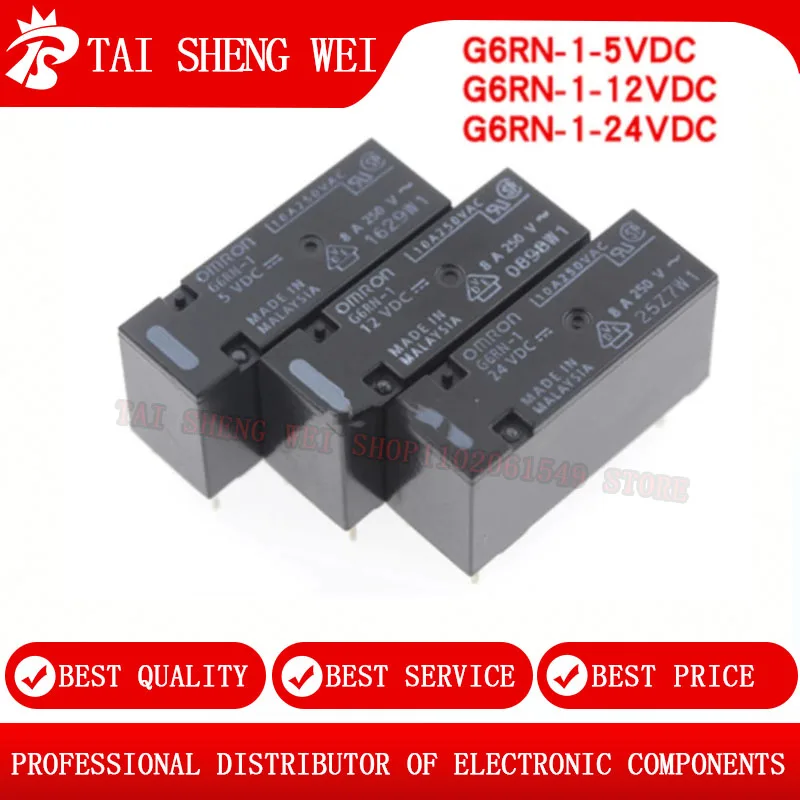 

5 шт. G6RN-1 G6RN-1-5VDC G6RN-1-12VDC G6RN-1-24VDC 5VDC 12VDC 24VDC оригинальное силовое реле
