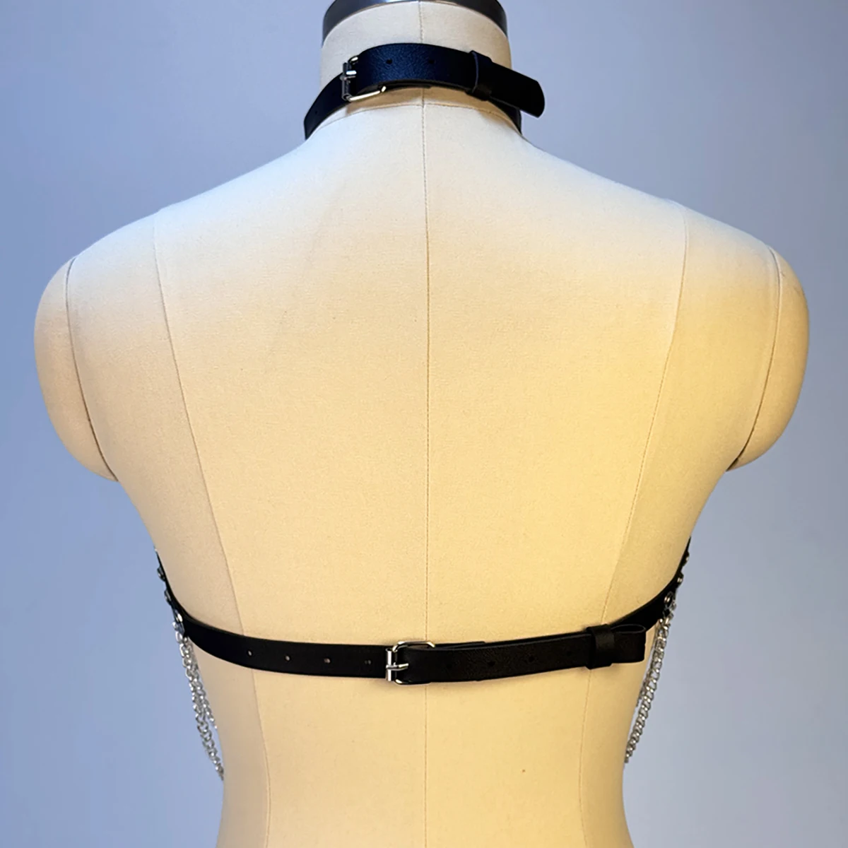 المرأة الاتجاه فاسق حزام موضة بولي Leather حزام خصر من الجلد الإناث الشارع نمط الديكور الجسم حزام على شكل سلسلة القوطية الملابس والاكسسوارات