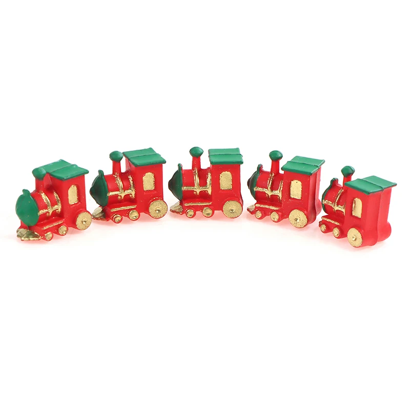 

SI 1pcs new Plastic Mini Small Train Model Decor Accessories Toys 1:12 Dollhouse Miniature about 1.5cm