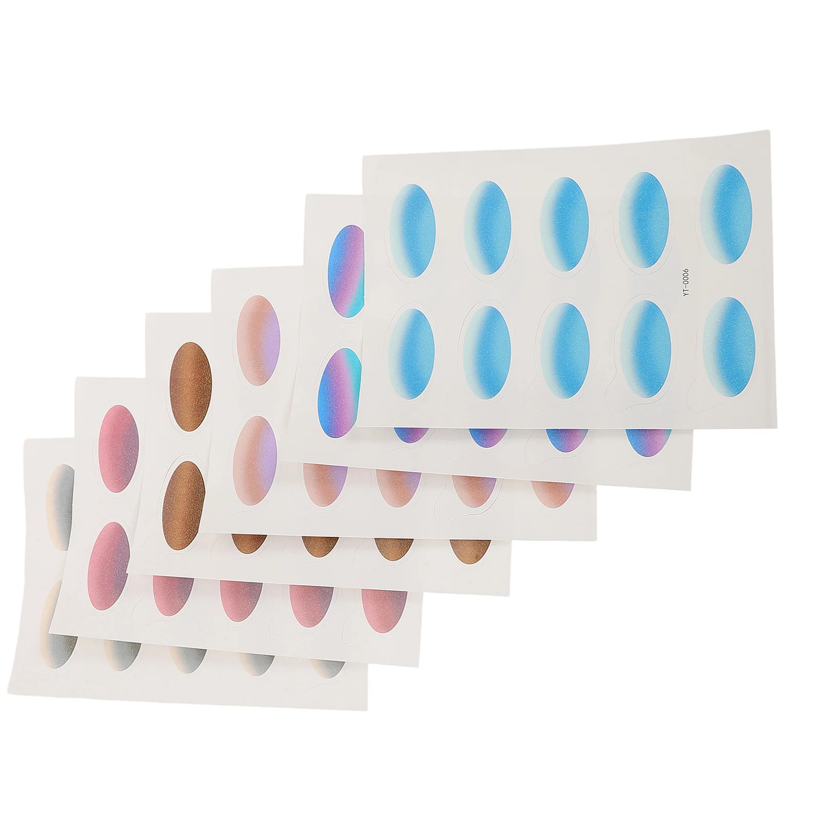 

6 Sheets Temporary Waterproof Eyeshadow Stickers Gradient Eye Makeup Party Cosplay Festival Decoration for Women