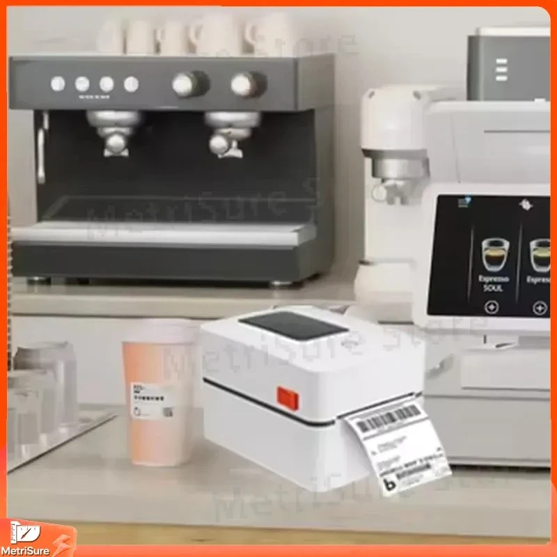 Portable Thermal Label Printer A6 Sticker Printer for Milk Tea Shops Barcode Printer Label Maker for Small Business Office