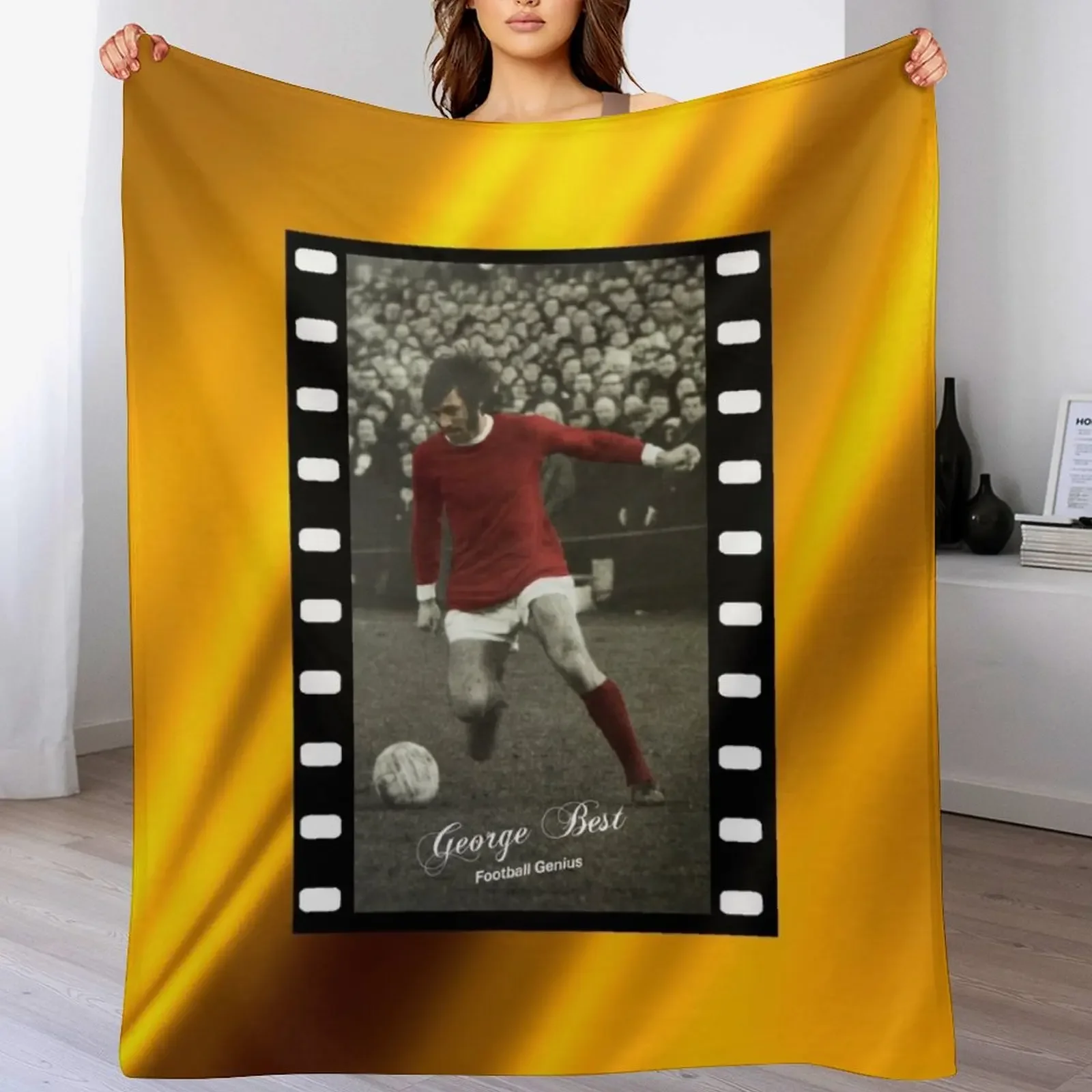 

George Best - Football Genius Throw Blanket funny gift Plaid Blankets For Baby Blankets Sofas Of Decoration Blankets