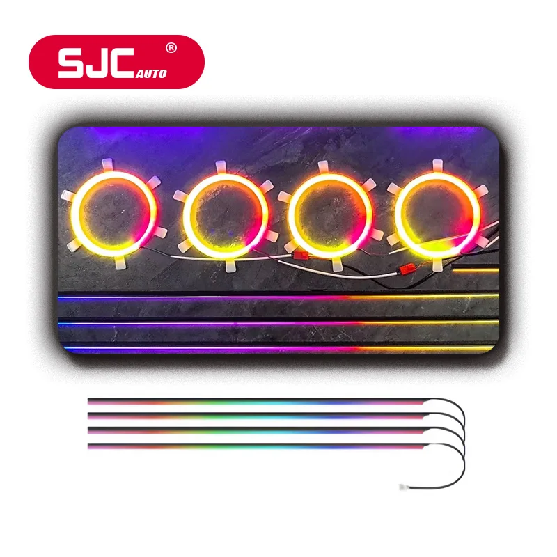 Hot SJC Universal K4 K3 Ambient Light Strip for 98% Car 64 Color RGB Led Light for Car Accessories Symphonic Lighting 18/22-in-1