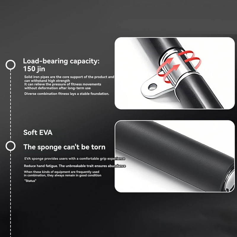 ثلاثية الرؤوس ذات الرأسين، مرفق سحب للأسفل، وزن الصالة الرياضية لمعدات كمال الأجسام في صالة الألعاب الرياضية المنزلية - AC17