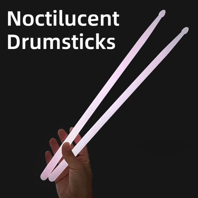 

Нейлоновые серебристые барабанные палочки, нескользящие, удобные, гладкие, прочные, красочные флуоресцентные барабанные палочки, аксессуары для музыкальных инструментов