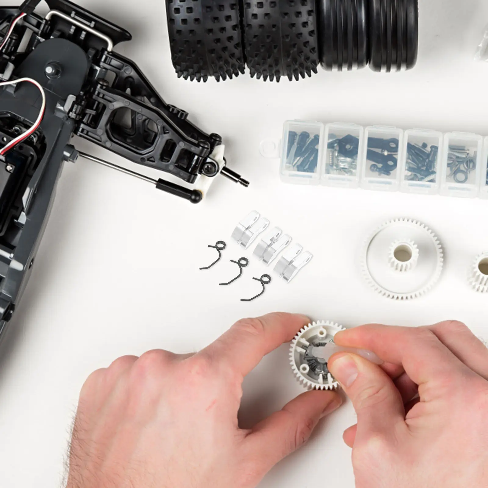 Set di 6 Kit Frizione e Molle in Metallo ad Alta Precisione per Auto RC 1:8, Parte di Aggiornamento del Sistema di Trasmissione del Motore, Durabilità Migliorata