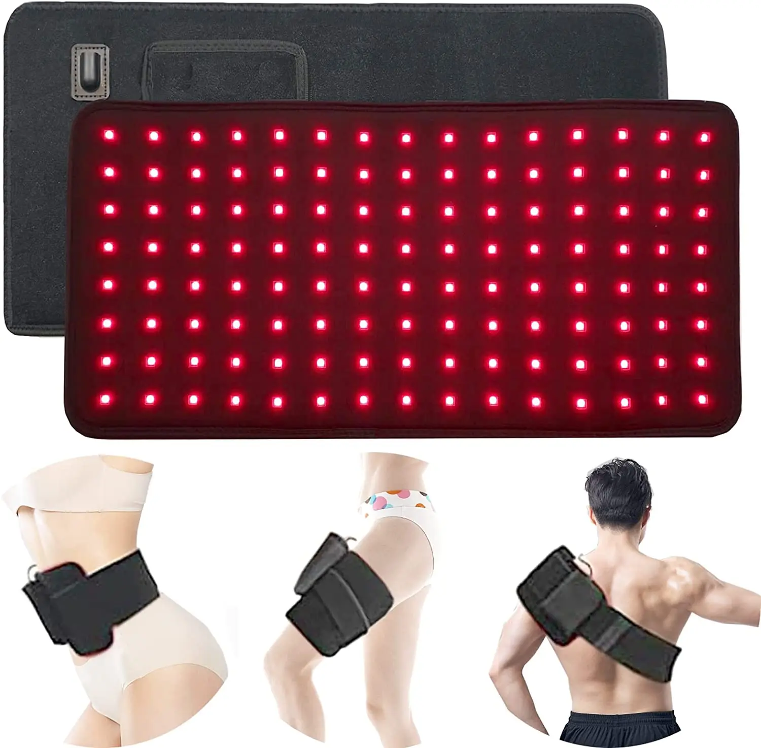 New LED Red Light Therapy Belt Pad Pain Relief Near Infrared Light 660nm 850nm Red Light Wrap 360 For Weight Loss Back Shoulder