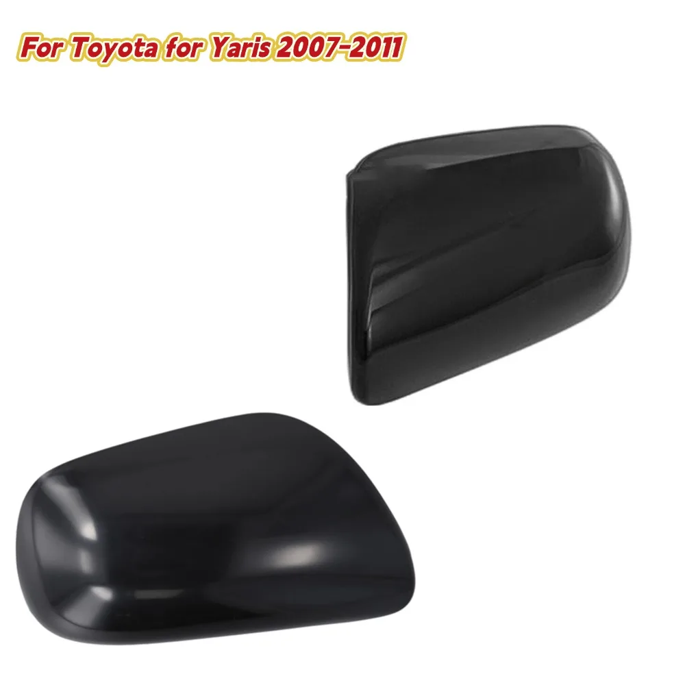 

Для Toyota для Yaris 2007-2011 черный крыло дверное зеркало крышка зеркала заднего вида аксессуары крышка зеркала крыла