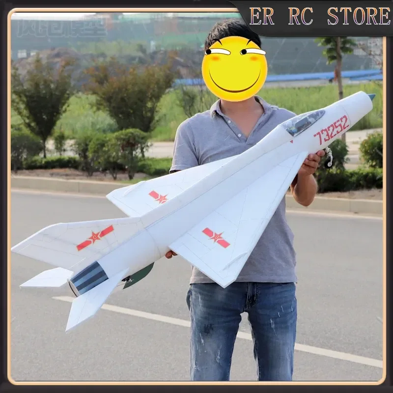 RC 70mm J-7 Series Fighter Simulation Model Electric Remote Control Fixed-Wing Aircraft Space Toy for Kids Birthday Gift