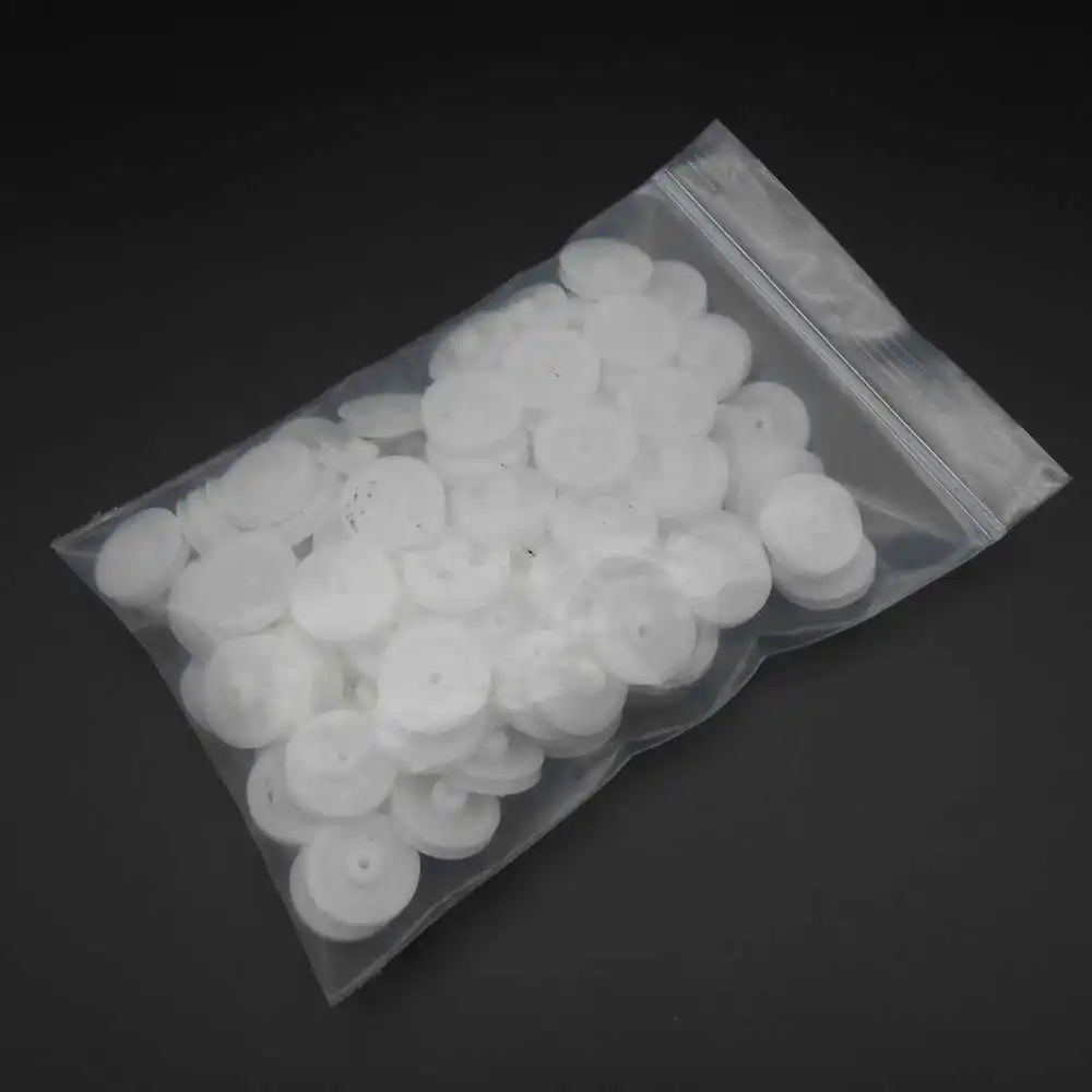 100Pcs/Lot 182A Plastic Pulley - 18MM Outer Dia, 2MM Shaft Bore Hole (1.95MM Tight Fit) 5.6MM Height Model Motor Wheels for DIY