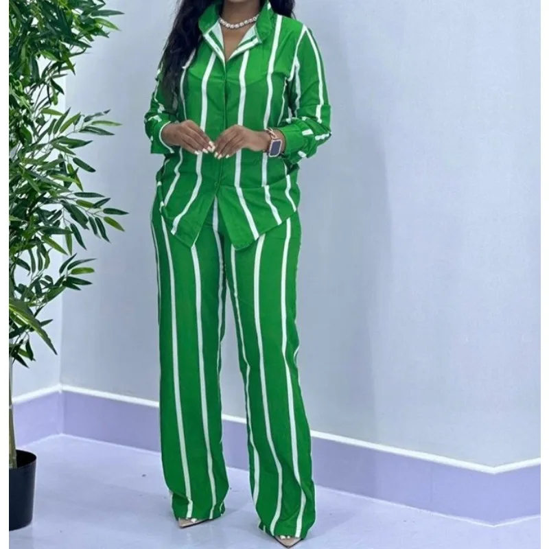 بدلة جديدة لعام 2025، بناطيل قميص غير رسمية بأكمام طويلة، ملابس نسائية #1