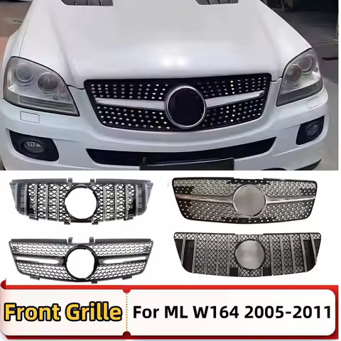 Front Grid Grille Bumper Grill Tuning Accessories For Mercedes Benz ML W164 2005-2011 ML300 ML350 ML500 ML550 GT Diamond Style