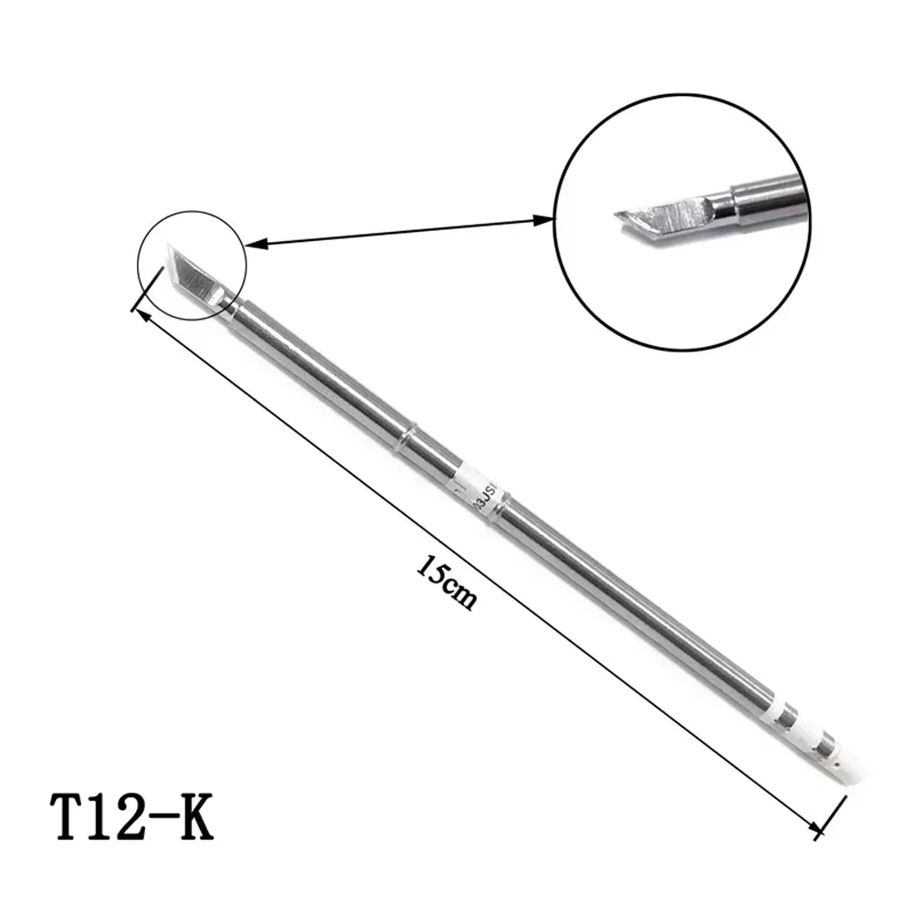 5Pcs T12 Soldering Solder Iron Tips T12-ILS BC1 D24 K BL For FX-9501  HAKKO912 FM-2027 2028 Handle DIY Soldering Station Kits