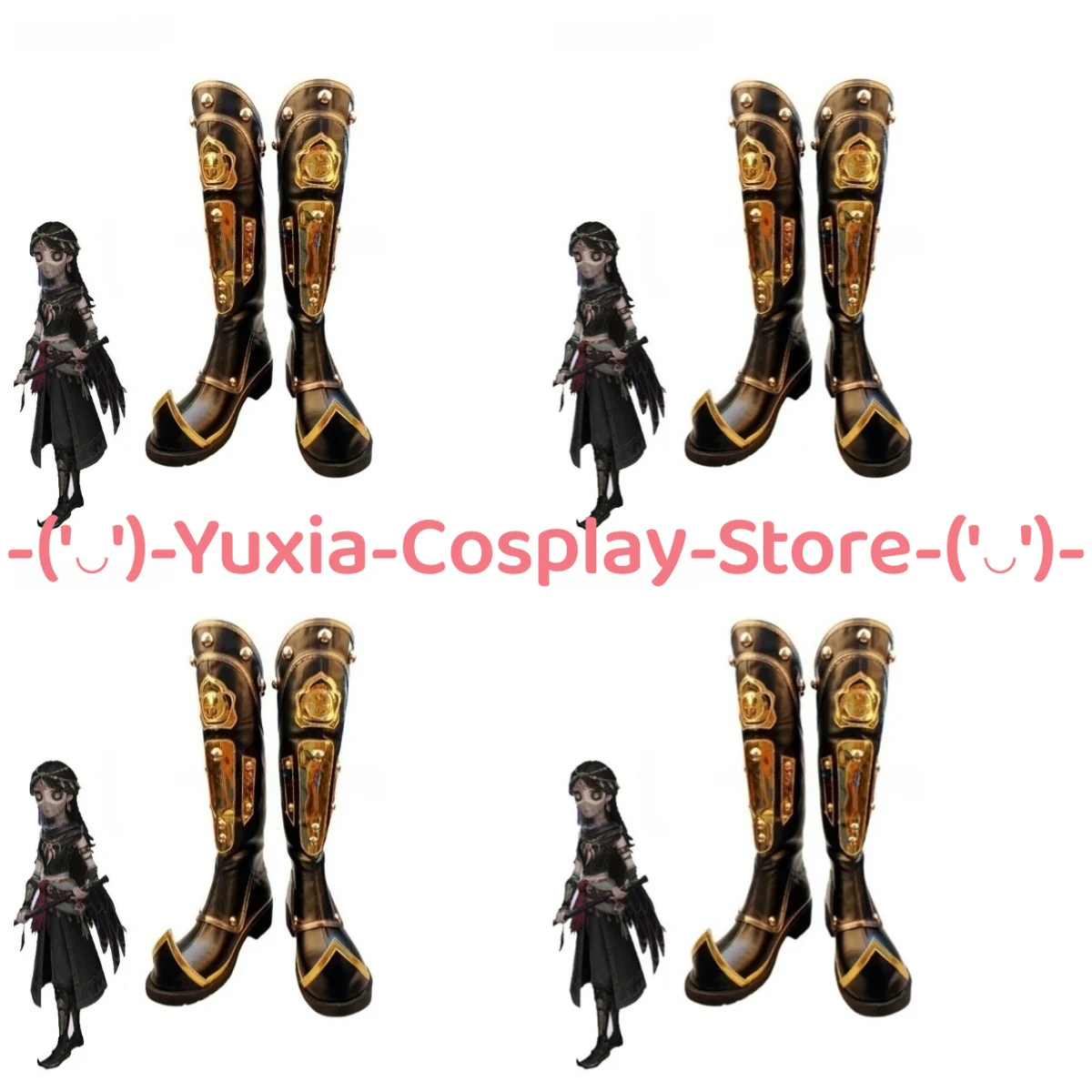 

Юксиакосплей! Identity V антикварная обувь для косплея, аниме, реквизит для игрового персонажа, ботинки из искусственной кожи, карнавальный костюм на Хэллоуин