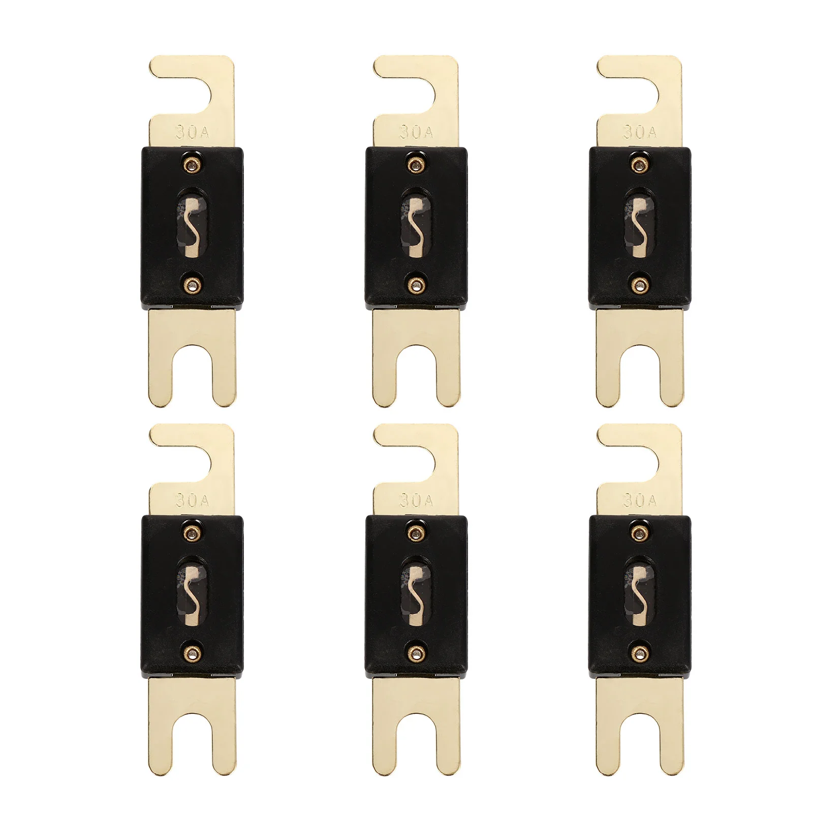 

6 Pcs Embedded Fuse Chip Car Accessories Bling Copper Backseat Anti Kick Audio Video