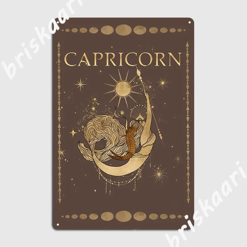 Capricorn Zodiac Woman Metal Sign Plaques Custom Club Party Bar Cave Tin Sign Posters