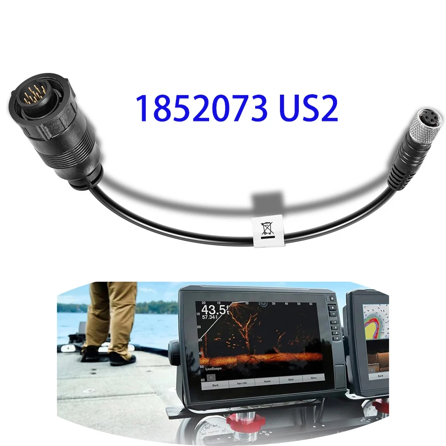トローリングモーター用-humminbird-xplore、apex、solix、onix-チャートプロッター用-1852073-mkr-us2-13-ユニバーサルソナー-2-アダプターケーブル