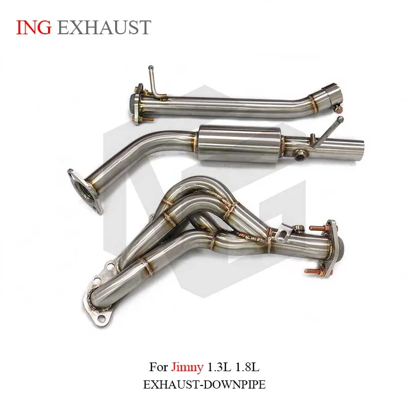 ING Exhaust Catless Manifold Downpipe for 2013-2018 Jimny 1.3L 1.8L Enhance Air Customize Header SS304 Upgrade Auto Part System