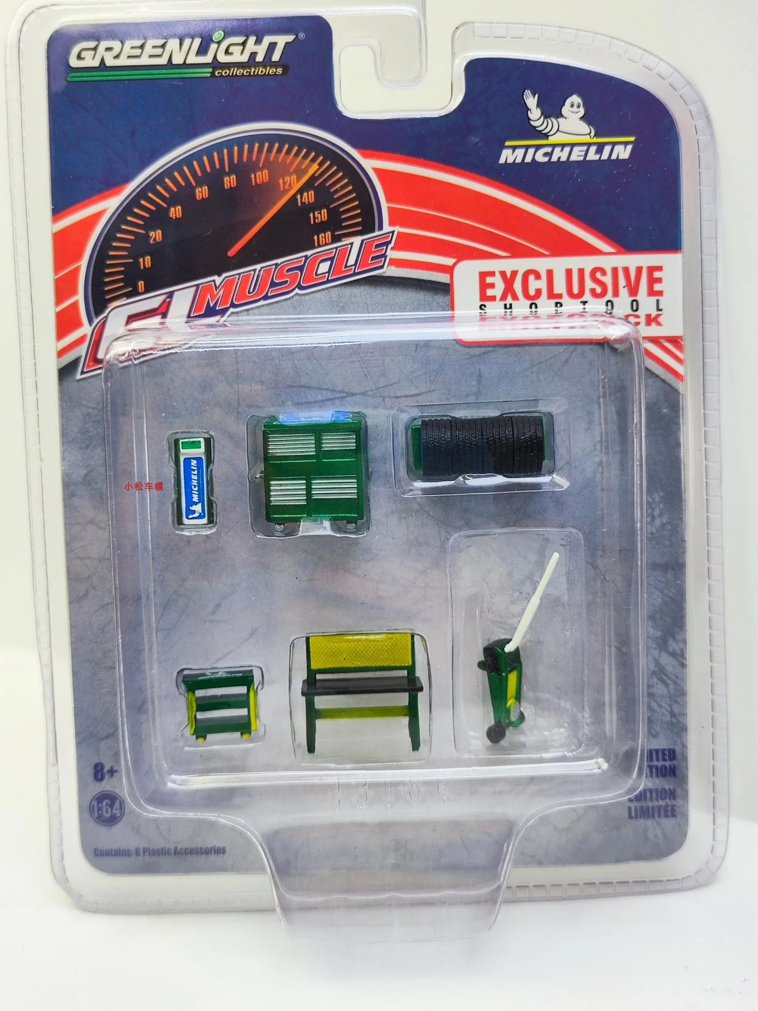 1:64 Michelin Tires GL Muscle Shop Alloy Collectible Toy Gift Display Ornament