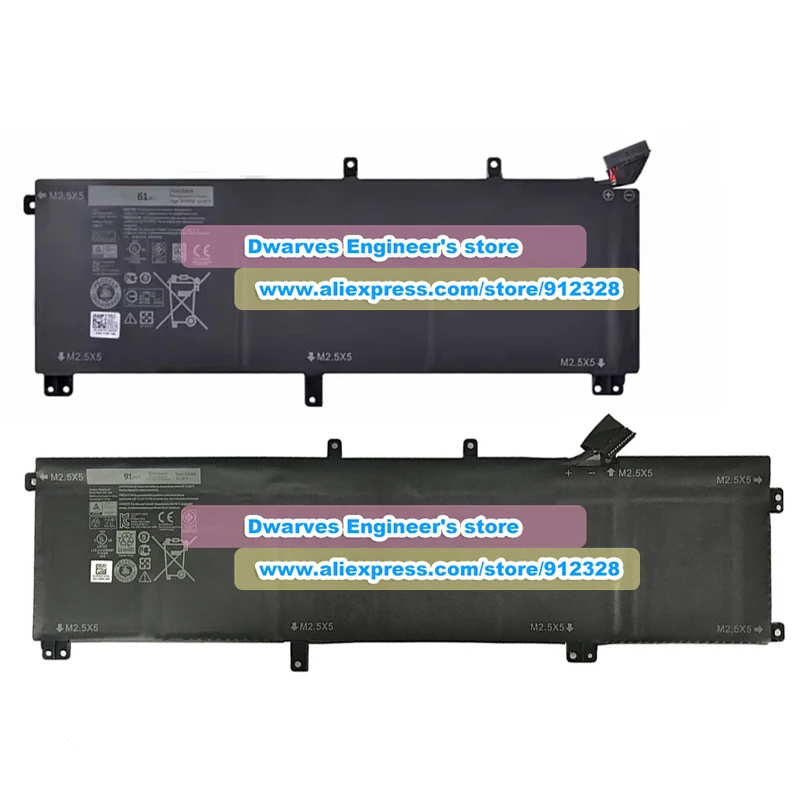 الأصلي 245RR H76MV Y758W 7D1WJ بطارية 11.1V 61WH/91Wh لديل الدقة M3800 XPS 15 9530 XPS 15D-1528 15D-4728 15D-9828T