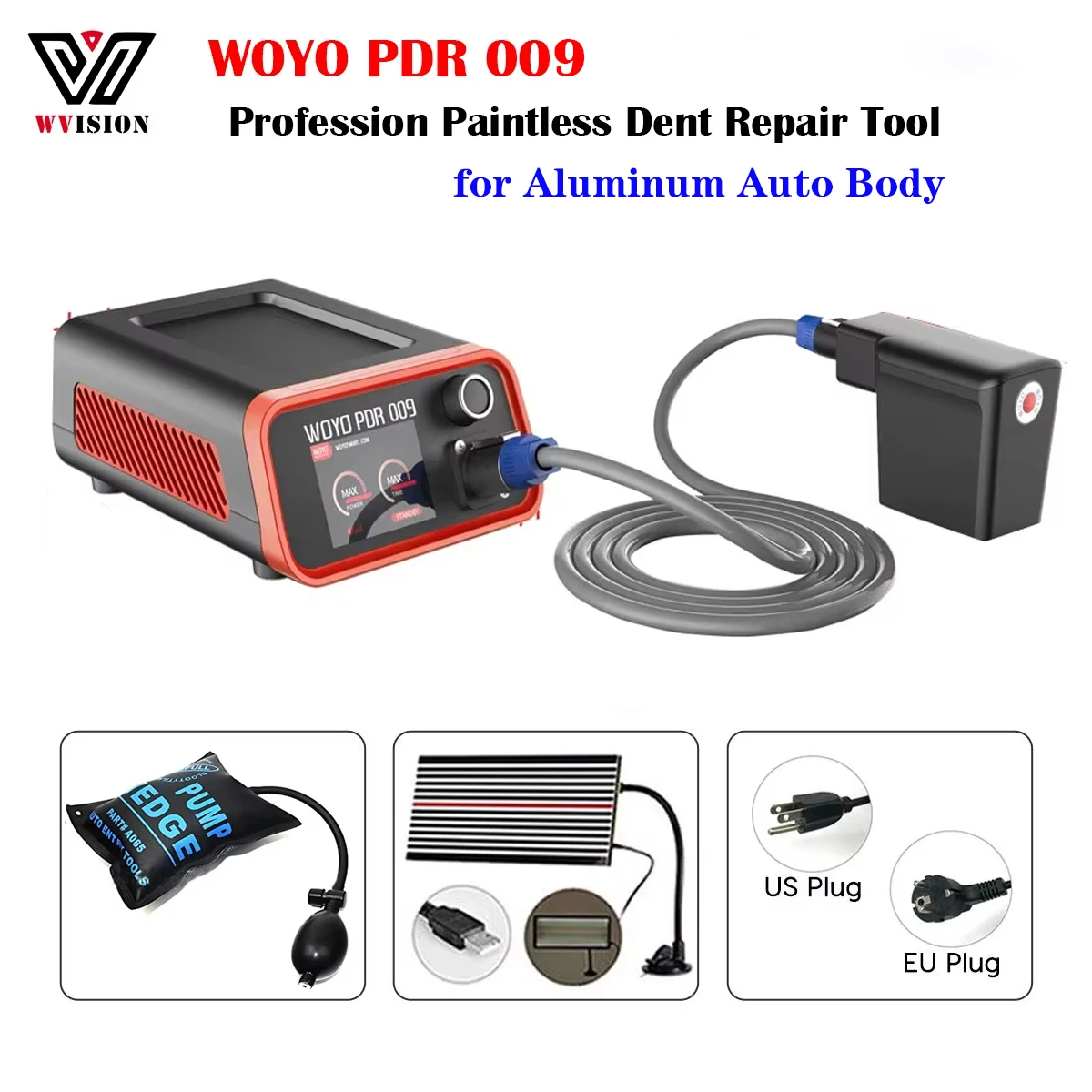 Hot Box WOYO PDR009 Auto Body Dent Puller pdr 009 Machine for Aluminum Magnetic Induction Heater Sheet Metal Tools Car Accessori