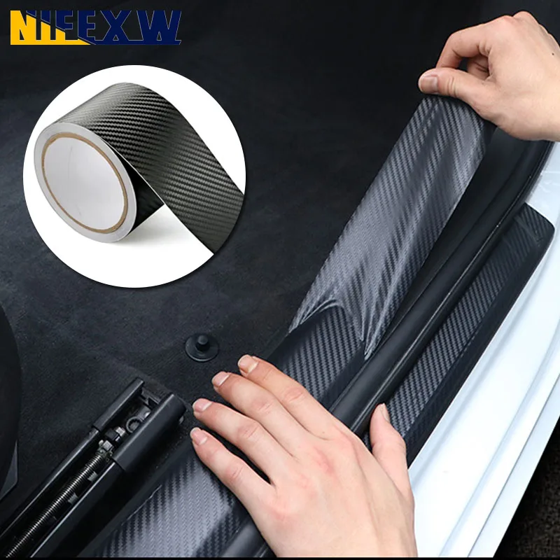 

Наклейка на автомобиль из углеродного волокна, защитная полоса, отделочная пленка, глянцевая пленка, рулон, матовая черная автомобильная пленка, водонепроницаемая защитная пленка