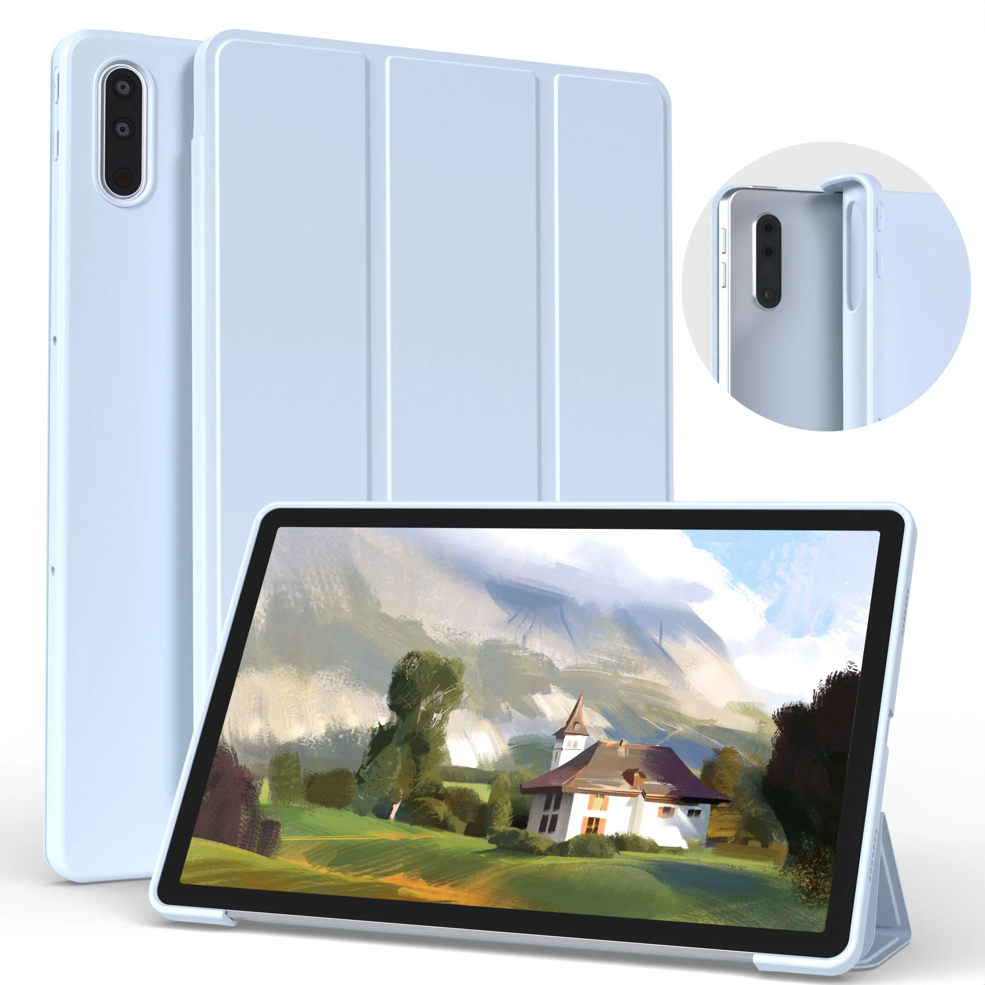 For Lenovo Tab P11 Pro Case & Lenovo Tab P11 PLUS Cover TB-J606 J616 Magnetic Tri-Fold Stand Funda tab P11 Pro J706F 11.2 10.6