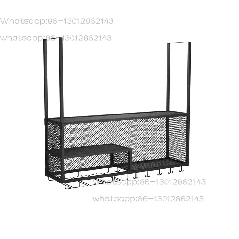 Kitchen Retractable Storage Rack,Dishes,Seasoning Storage Rack,Layered Pot Rack,High Footed Cup Racks,Restaurant Bar Wine Racks