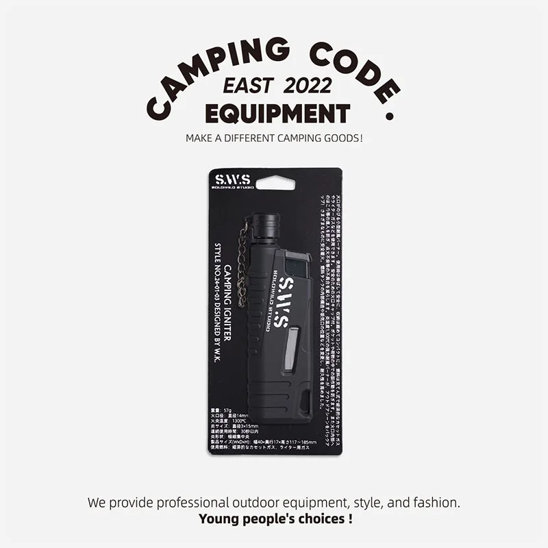 WELLHIKE Lighters Outdoor Camping Windproof Type Barbecue Lighter Can See Window Inflatable Retractable Trolley Portable Lighter