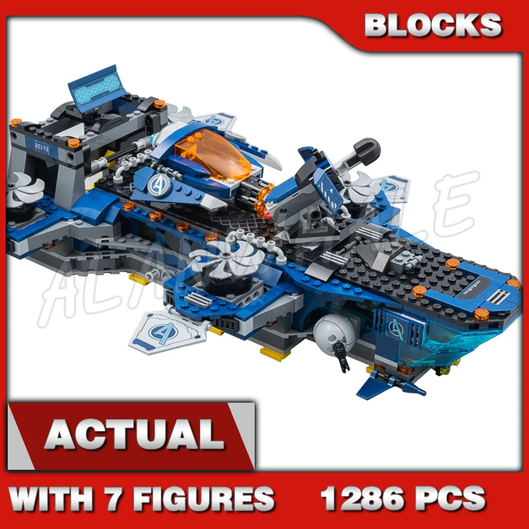 1286pcs Super Fighter Revenger Helicarrier Base Aircraft Carrier Captain 11559 Building Blocks toy Compatible With Model