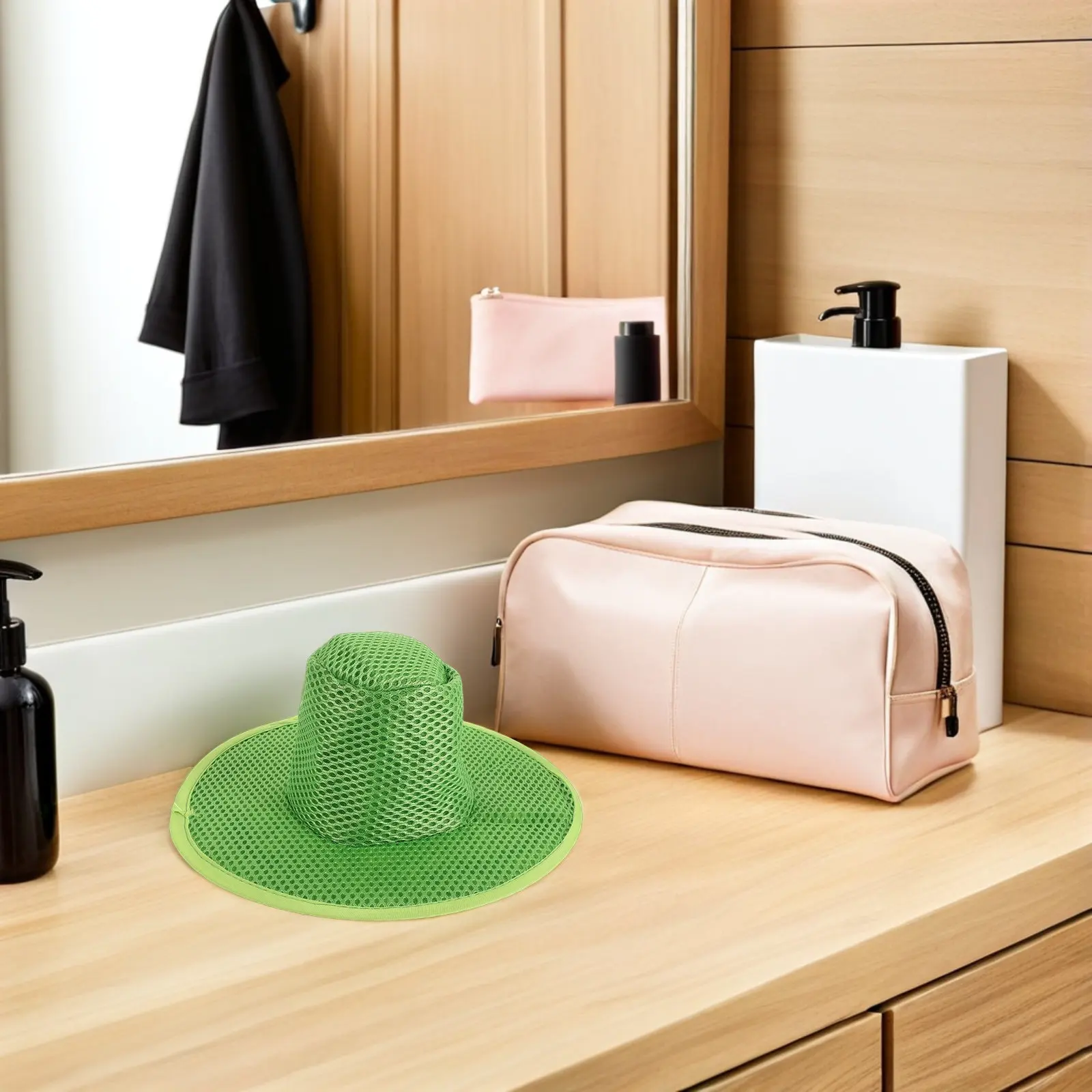 Korean Top Hat Green High Crown Joseon Official Hat Ribbon Wide Brim Flat Top Mesh Costume Headwear Cultural Shows Cosplay