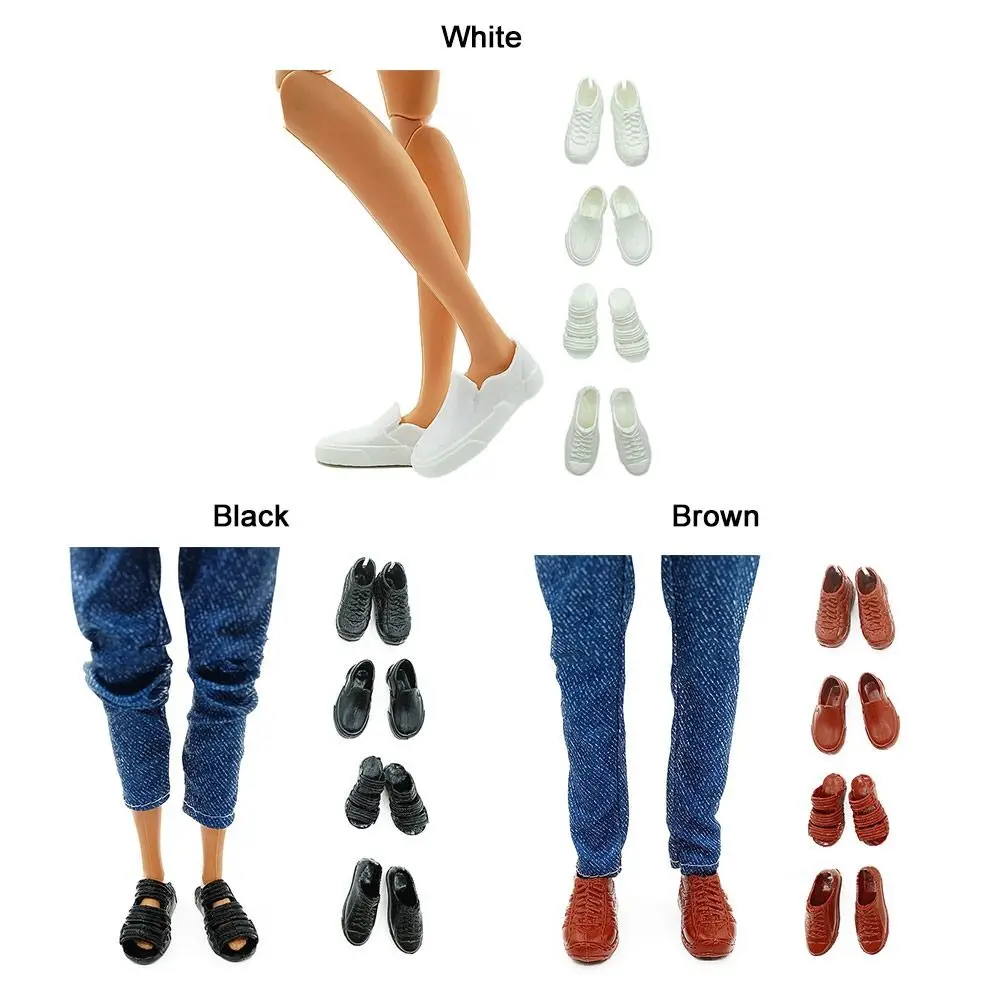 Chaussures de qualité 1/6 beurre pour homme, sandales à figure originale, 3 couleurs, super modèle, bottes à beurre pour homme, accessoires, 30cm, 4 paires par ensemble