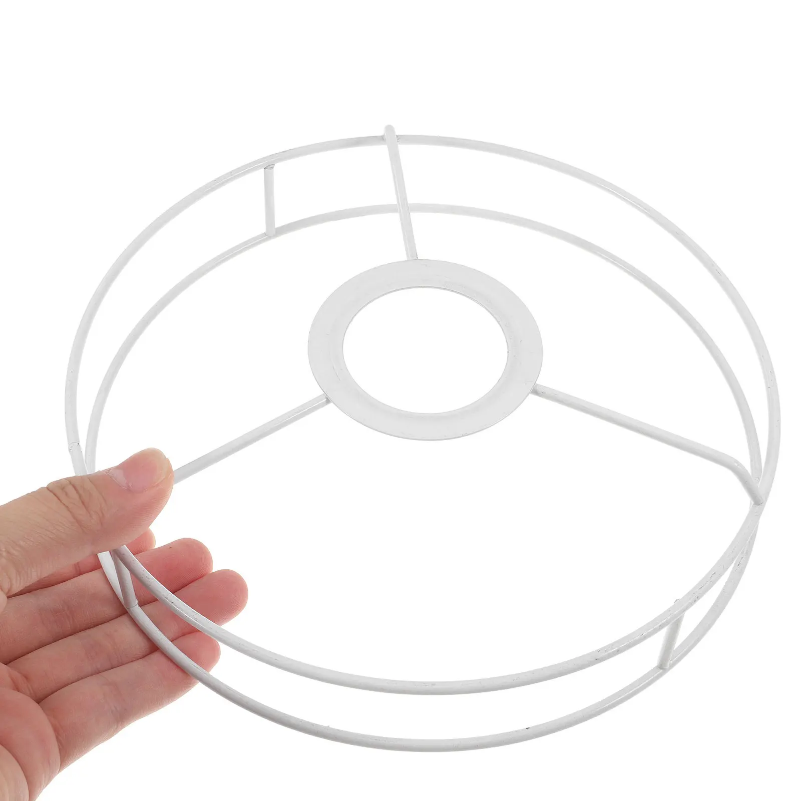 إطار عاكس الضوء مستدير مصنوع يدويًا من سلك الحديد لتقوم بها بنفسك حلقة لقلادة مصباح الطاولة ملحقات إضاءة ديكوريّة منزلية بسيطة