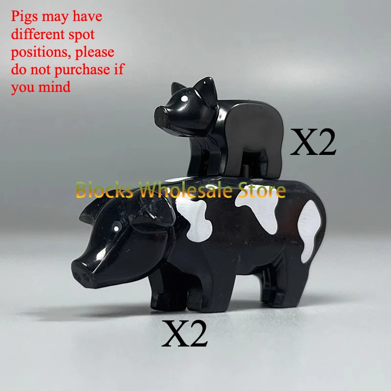 MOC Stad Dier Bouwsteen Model Karakter Boerderij Accessoires Gans Varken Hond Orang-oetan Cheetah Shark Dierentuin Baksteen Speelgoed Geschenken