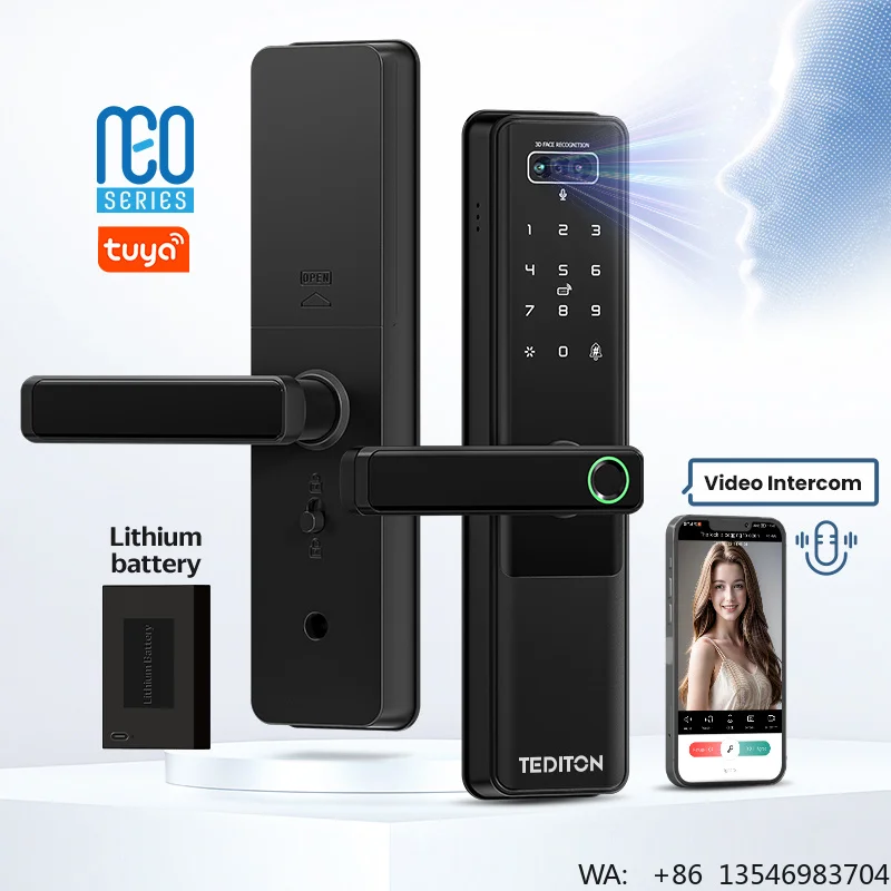 

Digital Luxury Face Palm Recognition Door Lock Tuya App Smart Locks 3d Face Recognition Password Palm Vien Lock