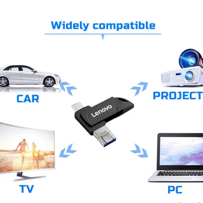 Lenovo 2TB USB-Flash-Laufwerk 128GB Blitz Pen drive 1TB Memory Stick 512GB 256GB Metall Pen-Laufwerk Flash-Disk Memoria USB-Stick