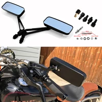 Espejos retrovisores laterales universales para motocicleta, 8mm, 10mm, para Harley, Honda, Yamaha, Kawasaki, deportes callejeros, Chopper Cruiser
