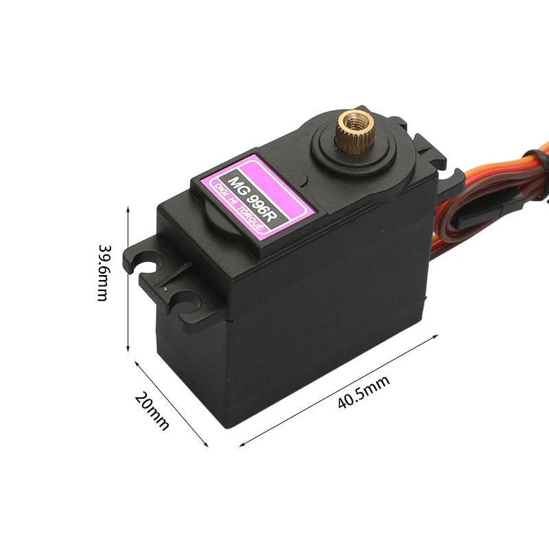 Servomoteur à engrenages métalliques Mg995 Mg996r, 180 360, servomoteur analogique à grande vitesse pour modèle d'avion, voiture Rc, bateau, Robot Arduino, 1 pièce