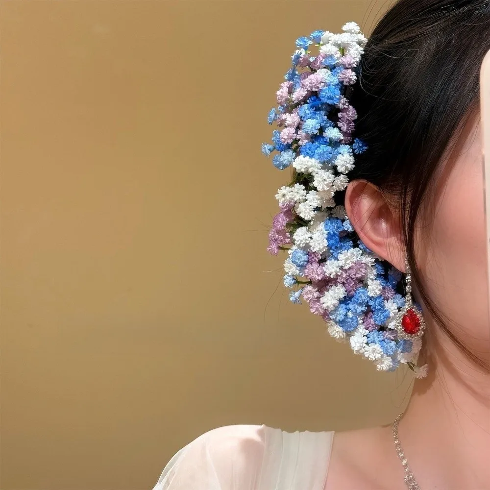 

Headdress Sweet Starry Sky Flower Hiar Clip Bohemian Fairy Flower Hairpin Barrettes Side Clip Thai Banana Clip Daily