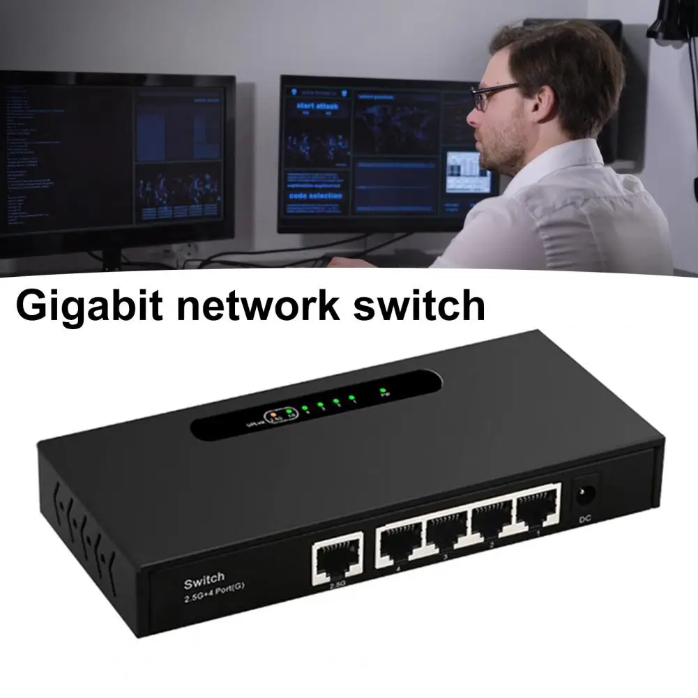 Imagem -04 - Ethernet Switcher Transmissão de Alta Velocidade Rede-switch Plug Play Network Switcher 2.5g Desktop Gigabit Network Switch para Casa