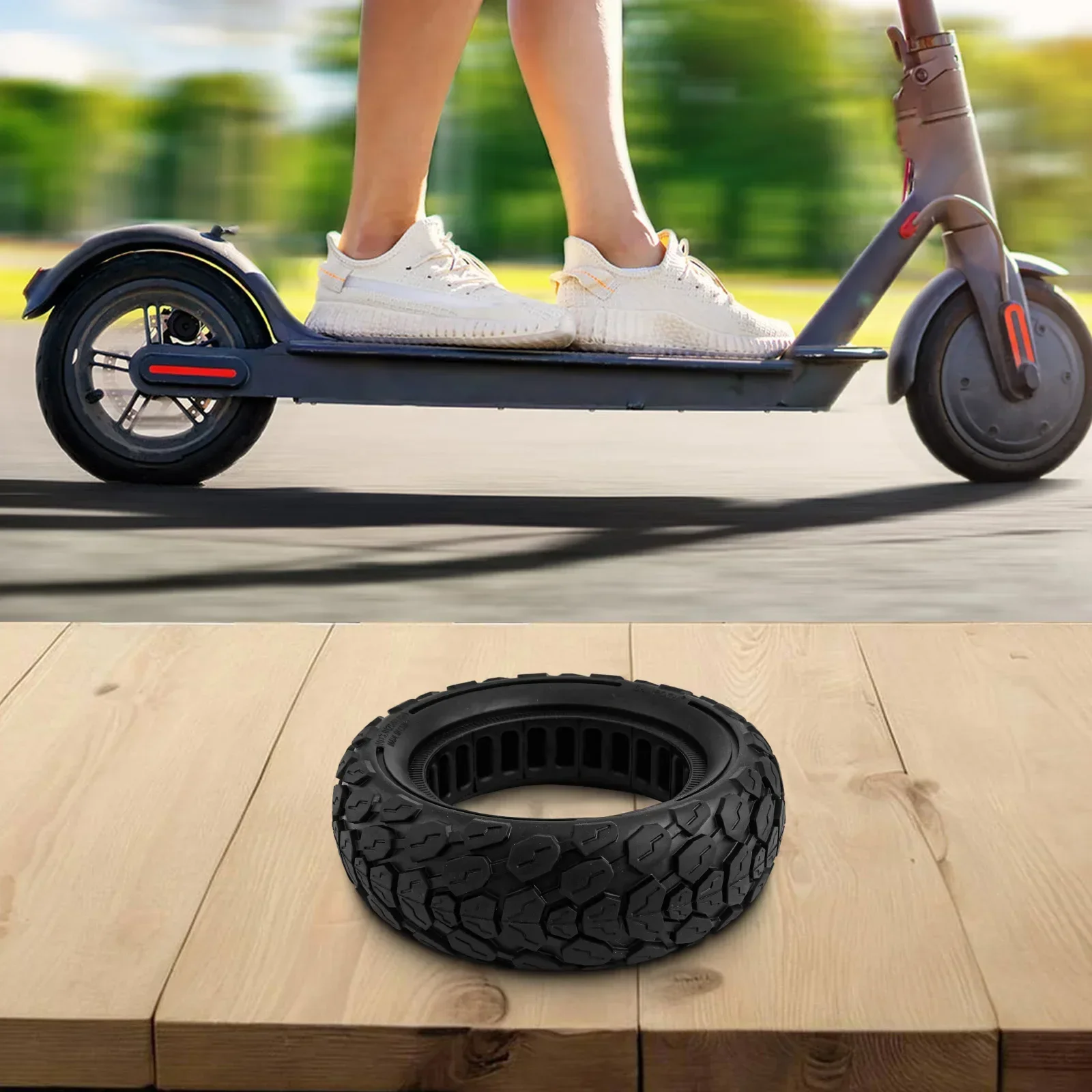 Anti Puncture Electric Scooter E Scooter Owner S Permission Solid Tyre Tyre Wear Resistant Better Grip E Scooter