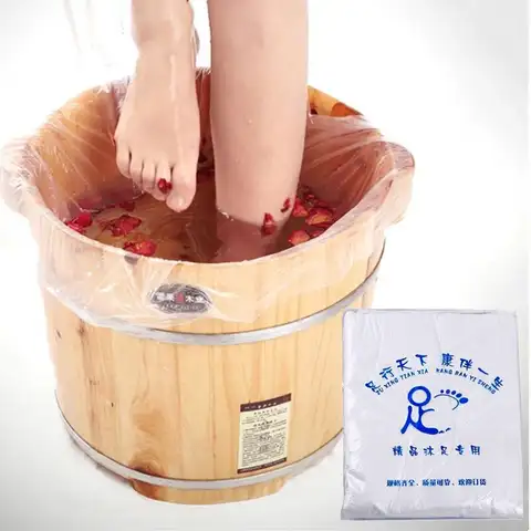 환경 일회용 발 욕조 라이너, 발 페디큐어 발 디톡스 스파 열 보존 액세서리, 목욕 대야 가방, 90 개